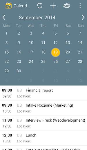 OTYS Calendar app screenshot 2