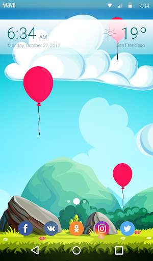 Balloons Animated Keyboard + Live Wallpaper स्क्रीनशॉट 2