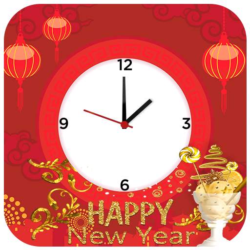 new year clock live wallpaper, new year wishes 1.0