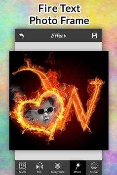 Fire Text Photo Frame 2 تصوير الشاشة
