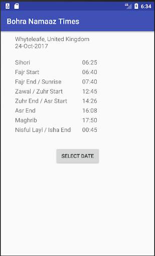 Bohra Namaaz Times screenshot 1