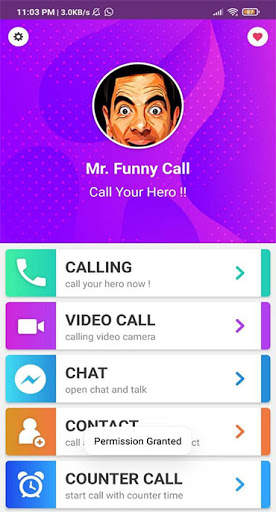 Mr. Funny Call Me! Fake Chat & Call screenshot 1