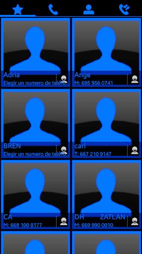 THEME SWIPE DIALER BIG BLACK BLUE screenshot 3