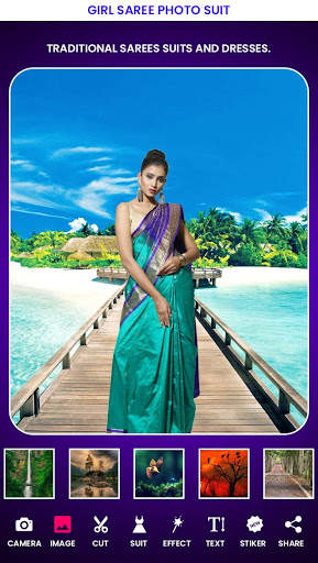 Girl Saree Photo Editor - Saree Photo Suit screenshot 3