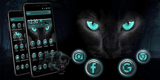 Blue Leopard Eyes Theme screenshot 4