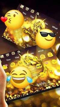 3D Live Gold Dragon Keyboard screenshot 3