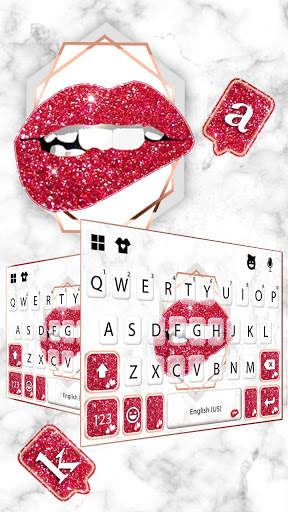 Red Hot Lips Keyboard Theme screenshot 3