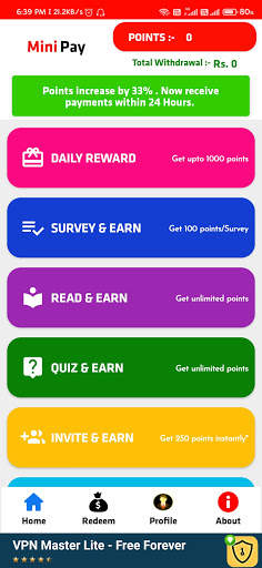 MiniPAY : Earn Free Diamonds,Play code& Paytm Cash screenshot 2