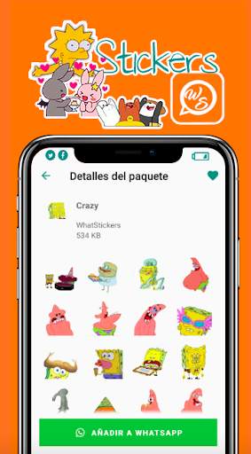 Sponge Stickers for WhatsApp screenshot 4