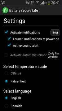 Battery Secure LITE screenshot 2