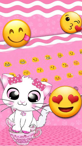 Cute Cat Keyboard Theme screenshot 3