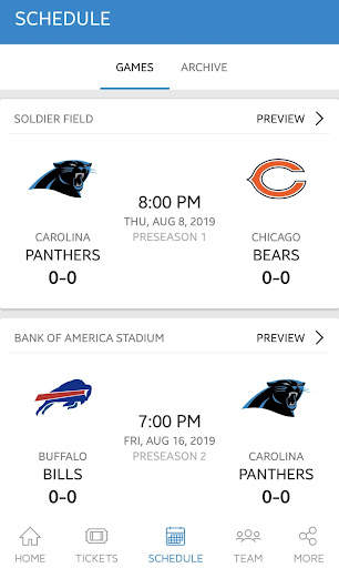 Carolina Panthers Mobile screenshot 1