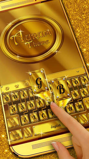Aurum Gold Keyboard Theme स्क्रीनशॉट 4