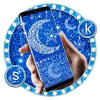 Blue Glitter Moon Keyboard logo