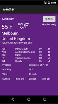 Weather screenshot 1