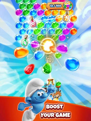 Smurfs Bubble Shooter Story 12 تصوير الشاشة