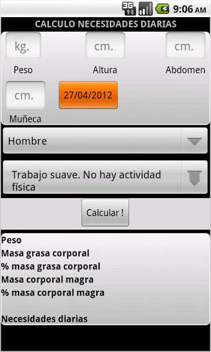 Cálculo Zona - Dieta Zona screenshot 4