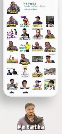 Indian YouTubers Stickers - WAStickersApps😂 screenshot 5