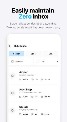 Instaclean - Clean your Inbox screenshot 3