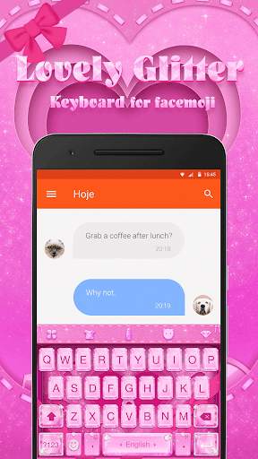 Glitter Emoji Keyboard Theme screenshot 1