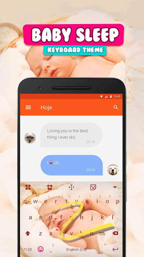 Lovely Baby Keyboard Theme screenshot 2