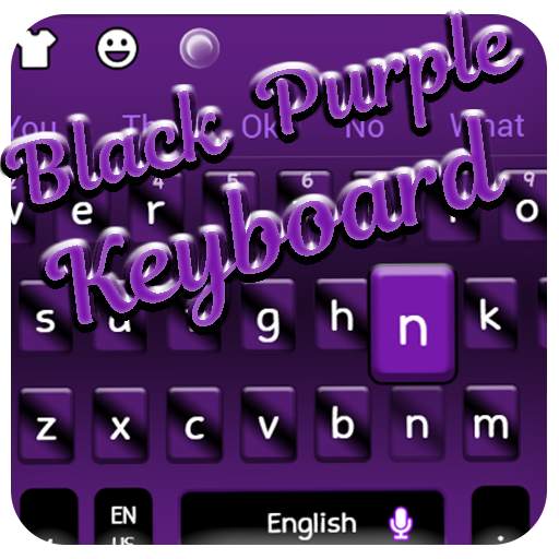 Simple Black Purple Keyboard Theme 10001001