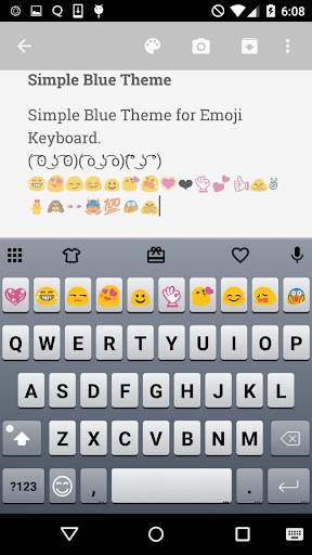 Simple Blue Emoji Keyboard screenshot 1