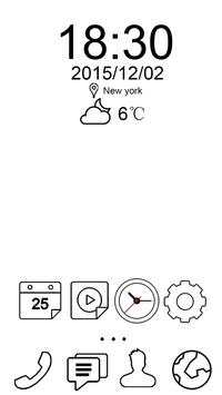 Simple outline launcher theme screenshot 1