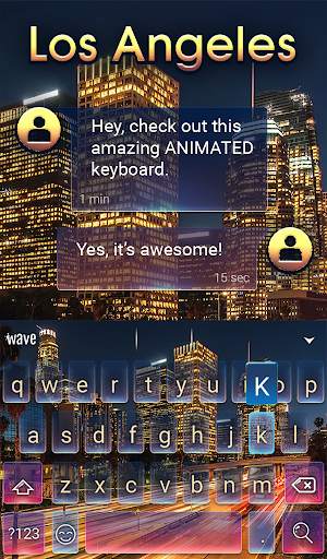 Los Angeles Animated Keyboard  स्क्रीनशॉट 3