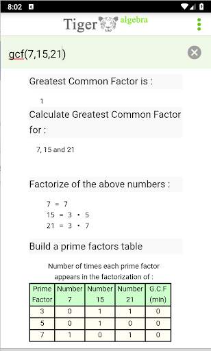 Tiger — Algebra & Maths Solver with Solution скриншот 4