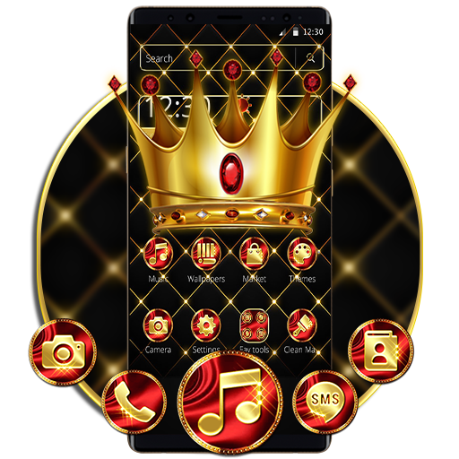 Luxury Golden King Crown Theme иконка