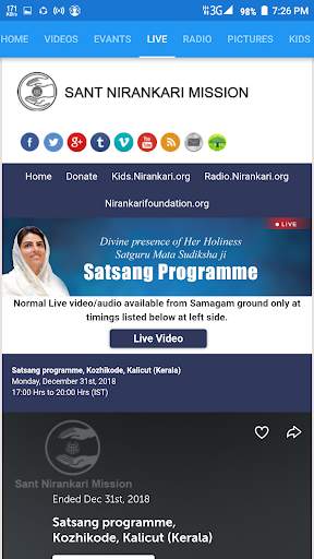 Nirankari App : Events, Live, Videos, Radio & Kids screenshot 4