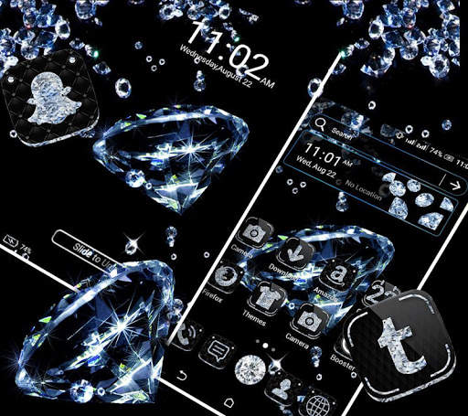 Black Diamond Launcher Theme screenshot 6