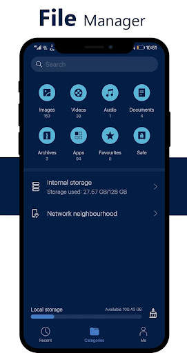 Dark Blue Emui Theme screenshot 2