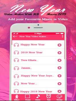 New Year Photo Video Maker with HD Music 2019 screenshot 9