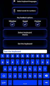 Neon Blue Keyboard Theme screenshot 7