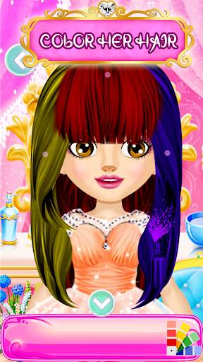 Hair Saloon Color by Number - Girls Fashion Games screenshot 2