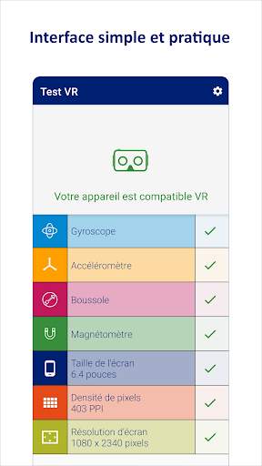 Test de compatibilité en vr screenshot 2