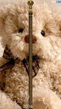 Teddy Bear Zipper Lock Screen screenshot 7