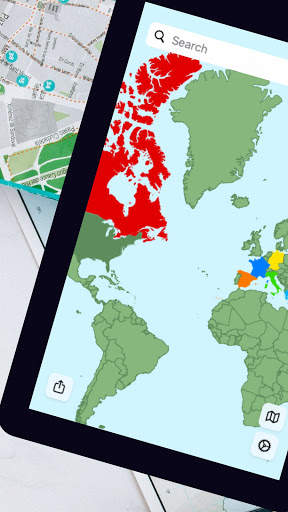 Visited Countries Map - World Travel Planner List screenshot 1
