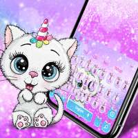 Cute Glitter Unicorn Cat Keyboard Theme logo