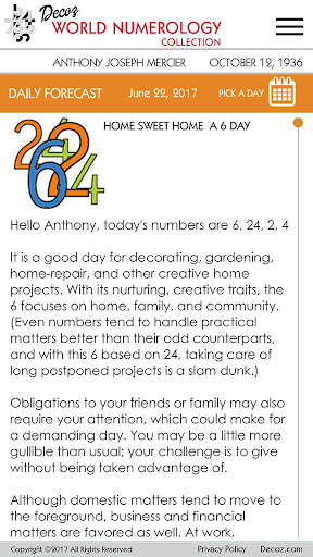 World Numerology Collection screenshot 1