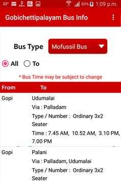 Gobichettipalayam Bus Info screenshot 4
