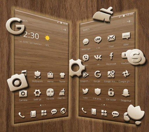 Wood Grain Tree Themes screenshot 4