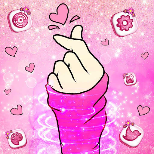 Bling Love Heart Launcher Theme Live HD Wallpapers screenshot 2