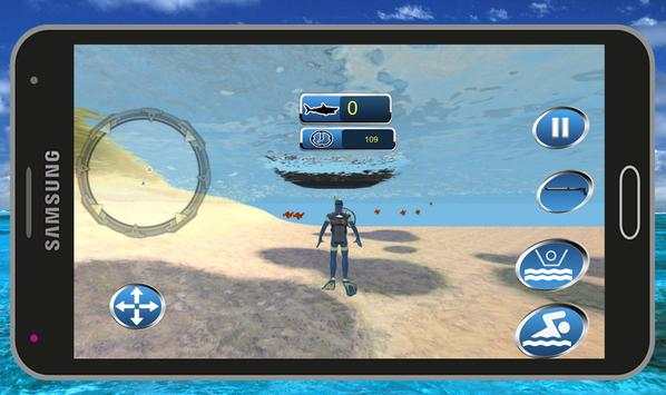 underwater scuba shark hunt screenshot 4