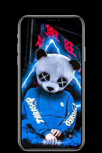 Neon Mask Wallpaper screenshot 2
