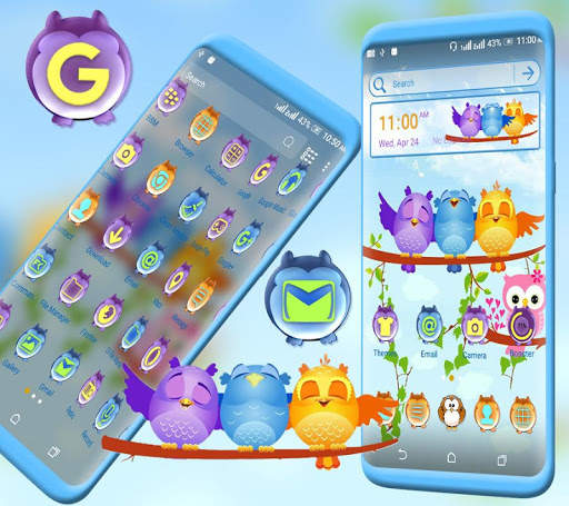 Animated Birds Launcher Theme screenshot 2