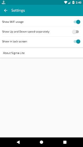 Sigma Lite - Internet Speed Meter screenshot 5
