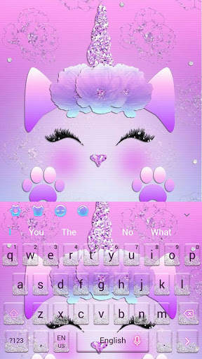 Galaxy Cuteness Unicorn Keyboard Theme screenshot 5
